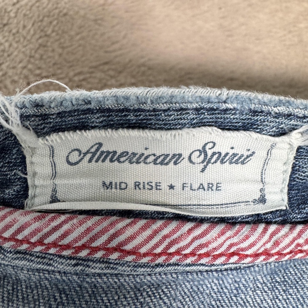 Tommy Hilfiger American Spirit Jeans Womens 14 Blue Mid Rise Flare Stretch - Picture 15 of 16